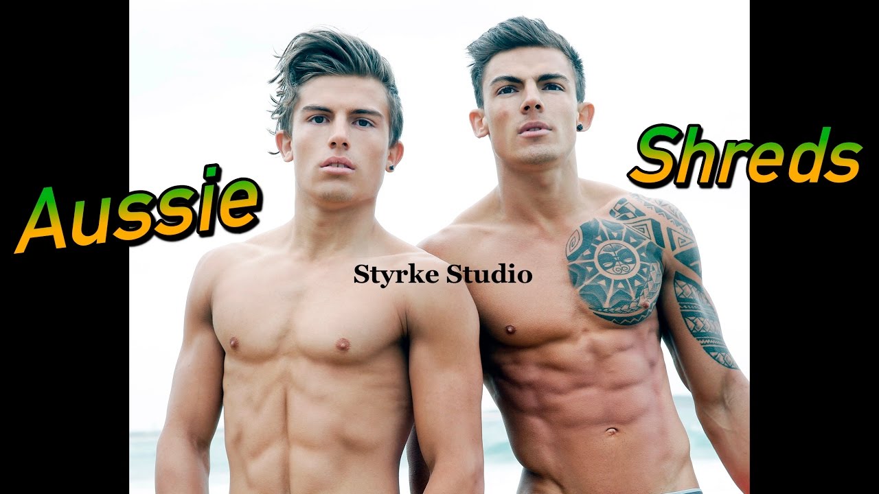 Shredded Teen Bodybuilding Aussie Brothers Zach & Kurt Beach Shoot Styrke Studio