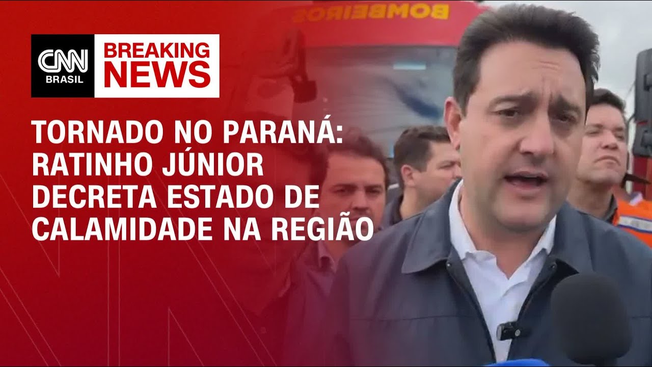 Ratinho Júnior à CNN: Governador detalha ações após tornado que atingiu o Paraná  | AGORA CNN