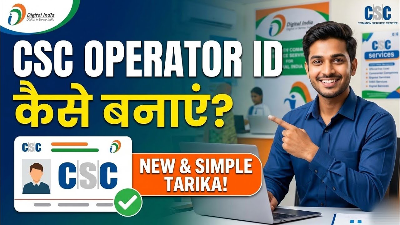 Operator ID kaise banaye | how to create CSC operator ID | CSC operator ID registration