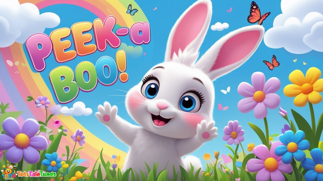 Peek-a-Boo Bunny 🐇 | Fun Hide & Seek Rhyme for Toddlers | Baby Songs | TotsTaleTunes