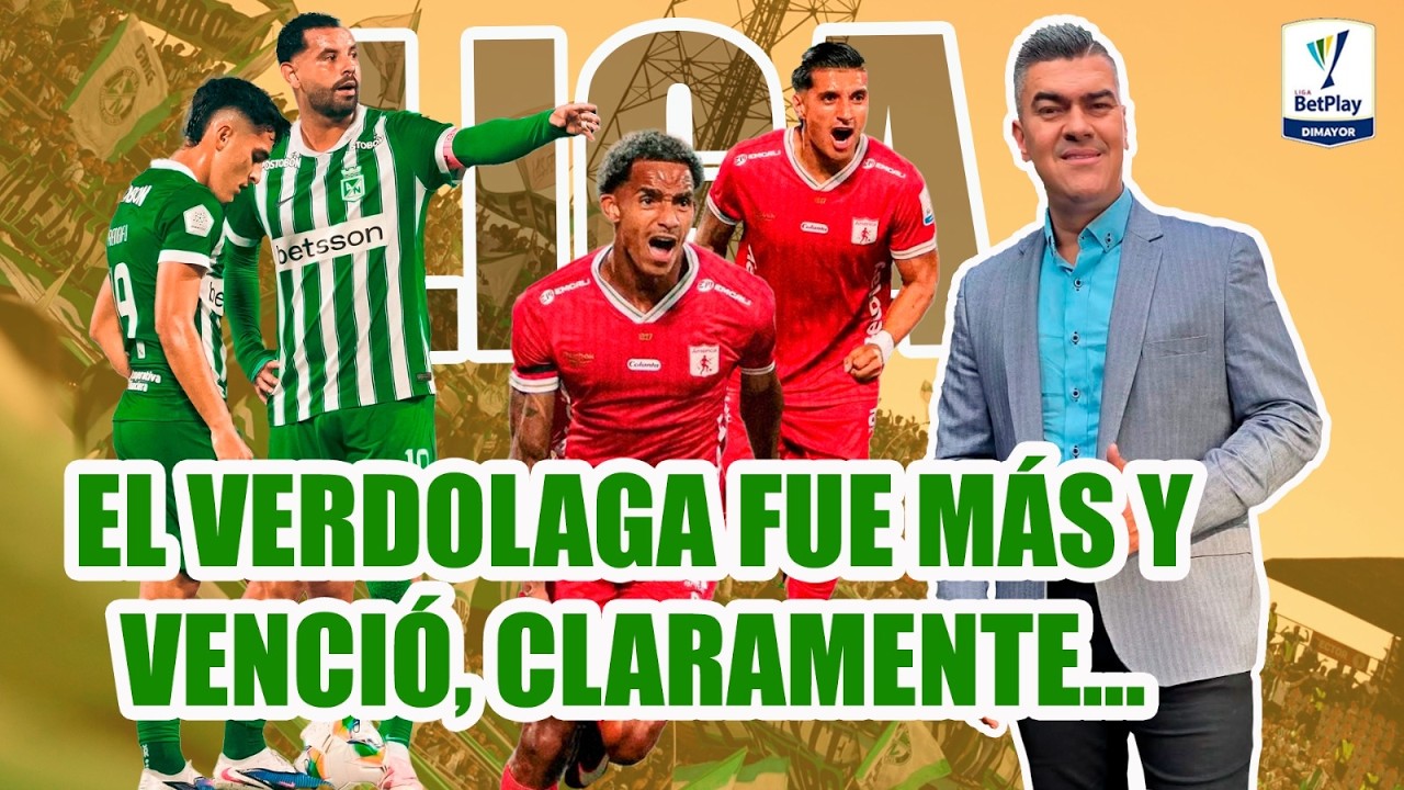 ATLÉTICO NACIONAL 2 AMÉRICA 1 EL VERDOLAGA FUE MÁS Y VENCIÓ CLARAMENTE A LA MECHA