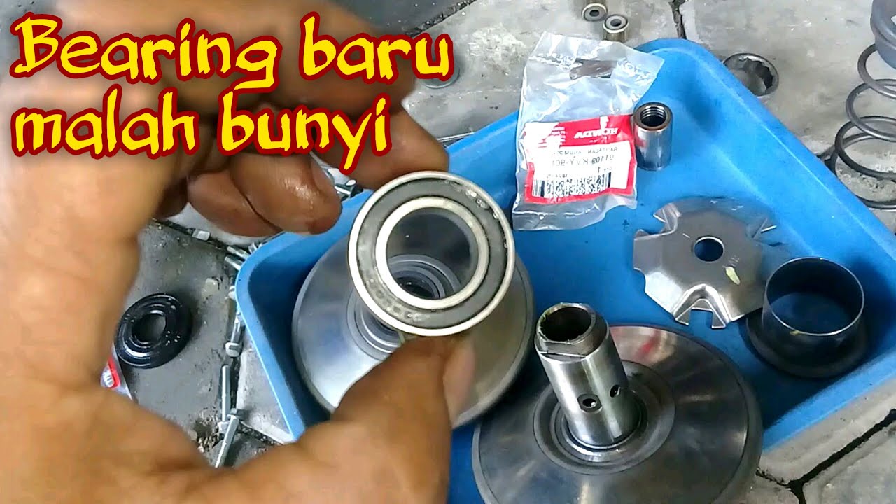 Bearing pulley belakang baru, kenapa tetap bunyi? ■ Cara pasang bearing pulley belakang