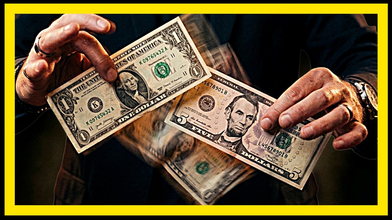 $5 and $1 BILL TRANSPOSITION money magic trick