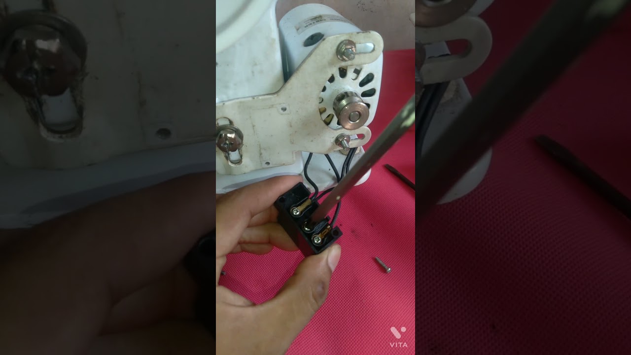 como colocar un motor a la maquina de coser. #shorts
