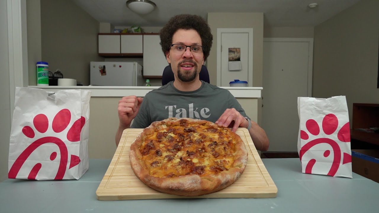 I Made A Massive Chick-Fil-A Pizza And Then Tried To Eat It
