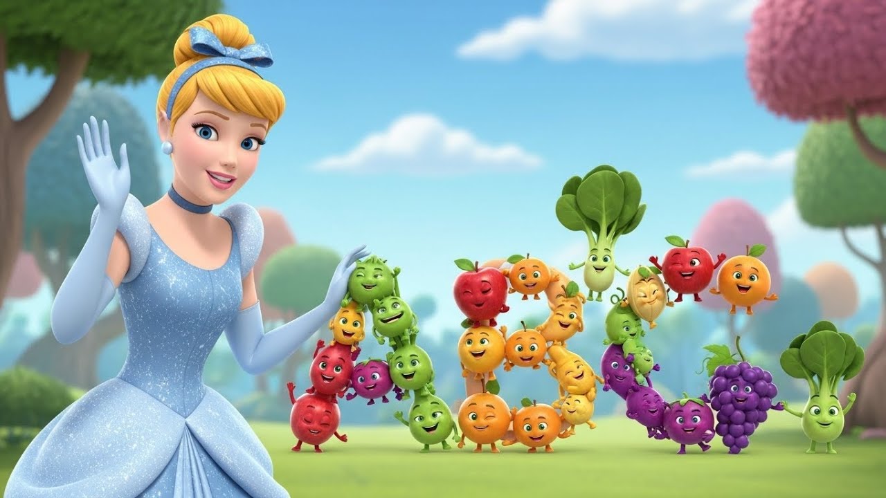 “Cinderella Learns Fruits and Vegetables | All Fruits & Veggies for Kids”.