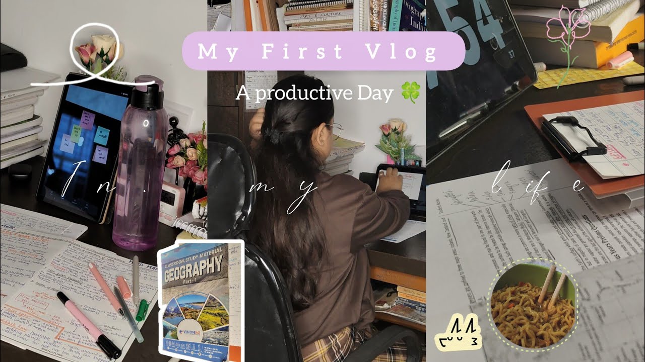 My First Vlog || Prelims Prep ||Study Routine, Mind Maps & Relaxing Moments..🪻