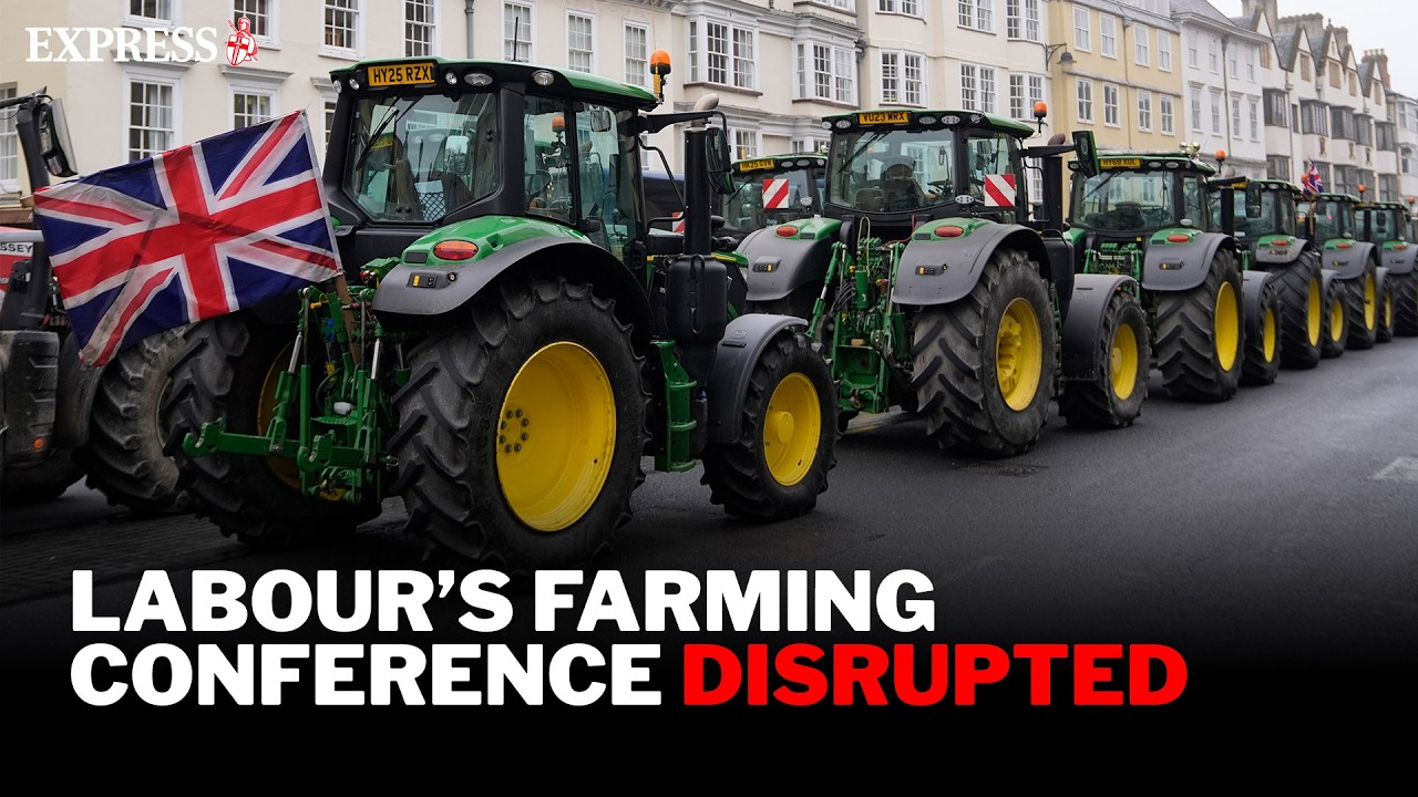 Farmer protest ERUPTS outside Labour farming conference in Oxford