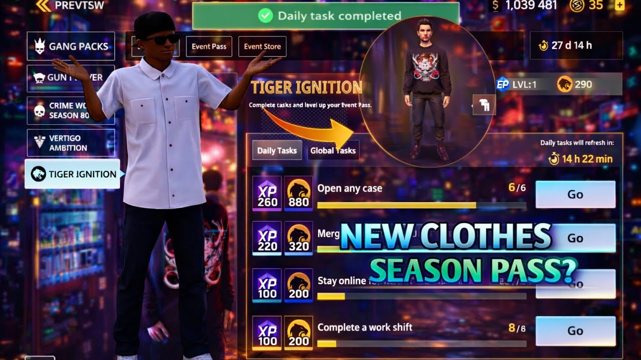NEW EVENT TIGER IGNITION SEASON PASS IN  [ONE STATE RP]