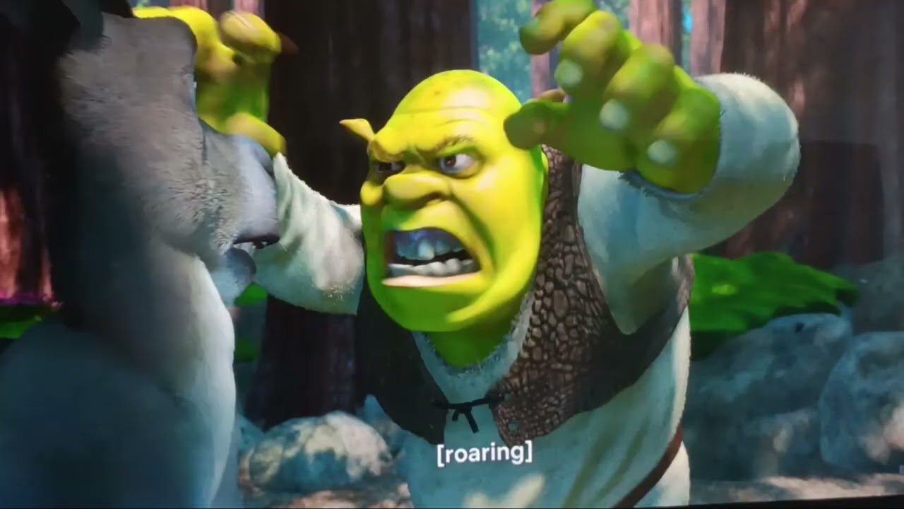 Шрек (2001) Сцена встречи осла и Шрека