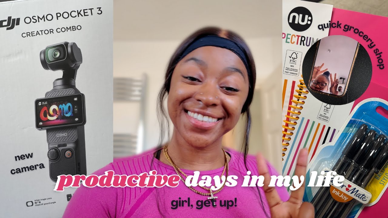 days in my life: PRODUCTIVE + REALISTIC pt 1 🩷 | new dji osmo pocket 3, consistent 75 (75 hard) etc