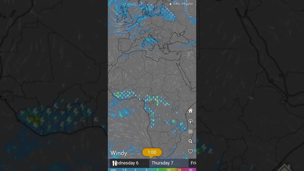 Rain Forecast of Europe and Africa for the next Three days. - Windy.com