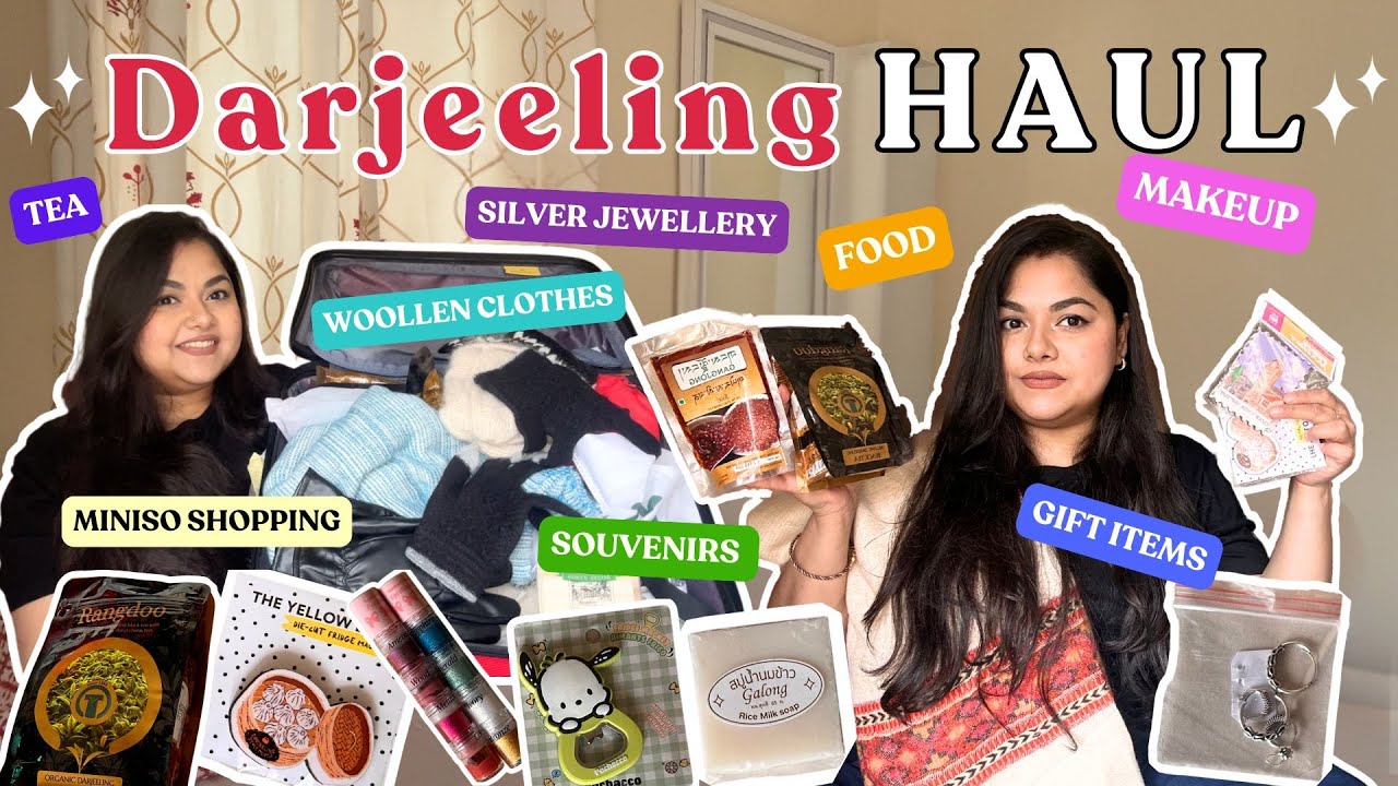 DARJEELING HAUL 🛍️😍| WinterWear, Miniso, Makeup Jewellery, Food, Souvenirs #haul #shopping #bengali