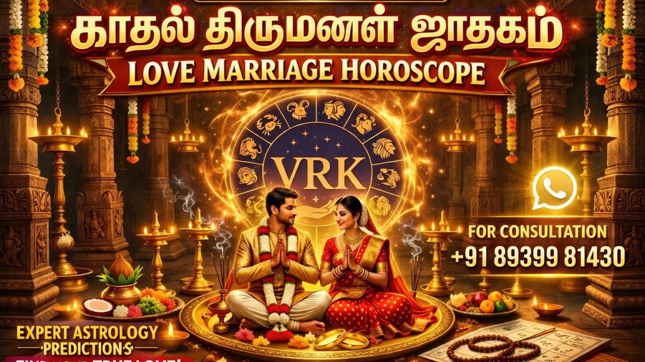 காதல் திருமணம் ஜாதகம் | LOVE MARRIAGE HOROSCOPE #astrology #horoscope #adithyaguruji #gkastro #tamil