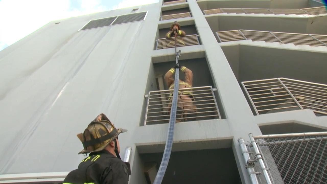Extending a Hoseline Up Exterior of a Building 
