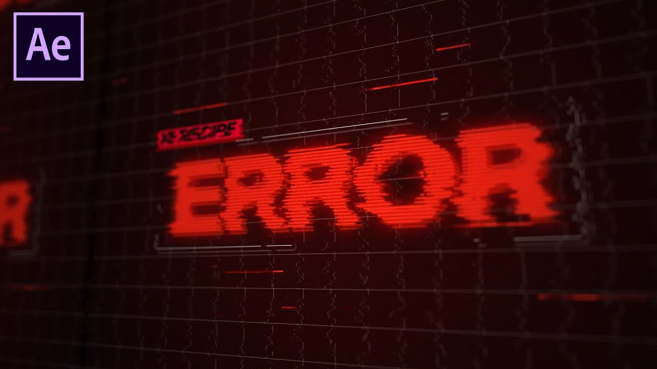 글리치 에러 화면 튜토리얼