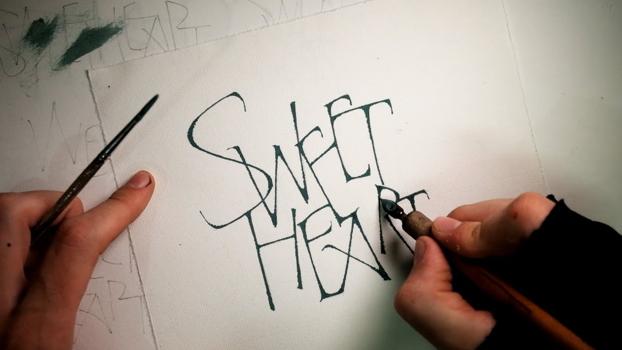 Drawing Letters with a Ruling Pen - Ruling Pen Calligraphy