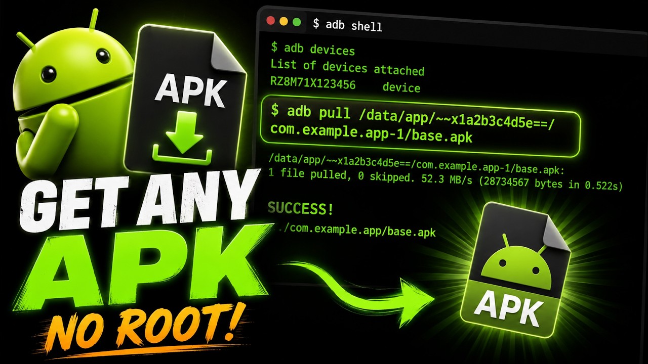 How to Extract APK Files from Android Using ADB Shell (No Root Needed)