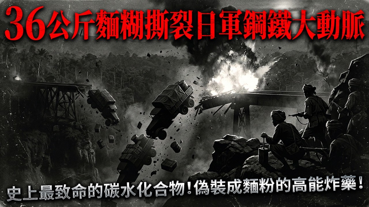當日軍搜查官吃下20磅偽裝成麵粉的高能炸藥！游擊隊36公斤麵糊撕裂日軍鋼鐵大動脈