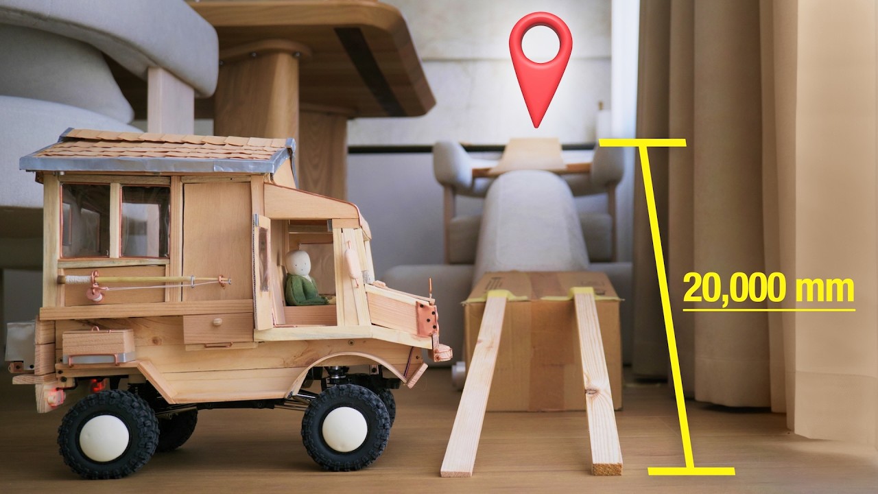 Highest climb on my RC truck camper 🚛 🏡