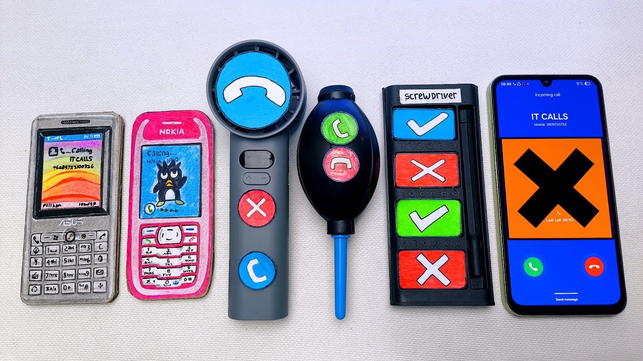Asus 330 vs Nokia 310 vs Fan Phone vs Blower vs Screwdriver tool vs Galaxy a24 incoming call