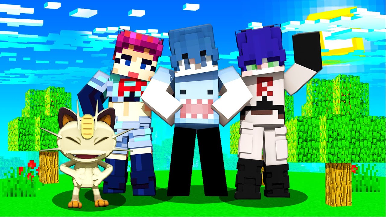 !!!USEI O TIME DA EQUIPE ROCKET NO PIXELMON BRASIL!!!#pixelmonbrasil #pokemon #minecraft
