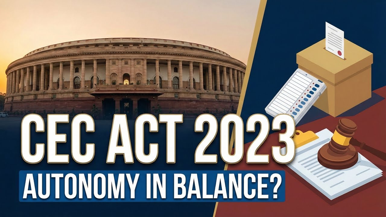 CEC Act 2023 Explained: Is Election Commission's Independence Under Threat? | Current Affairs UPSC