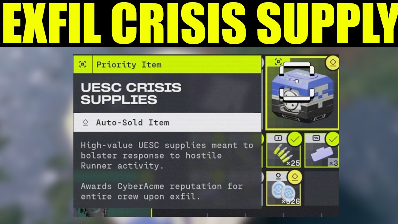 Marathon - how to Intercept UESC supplies and exfil with UESC Crisis supplies (UESC Crisis supplies)
