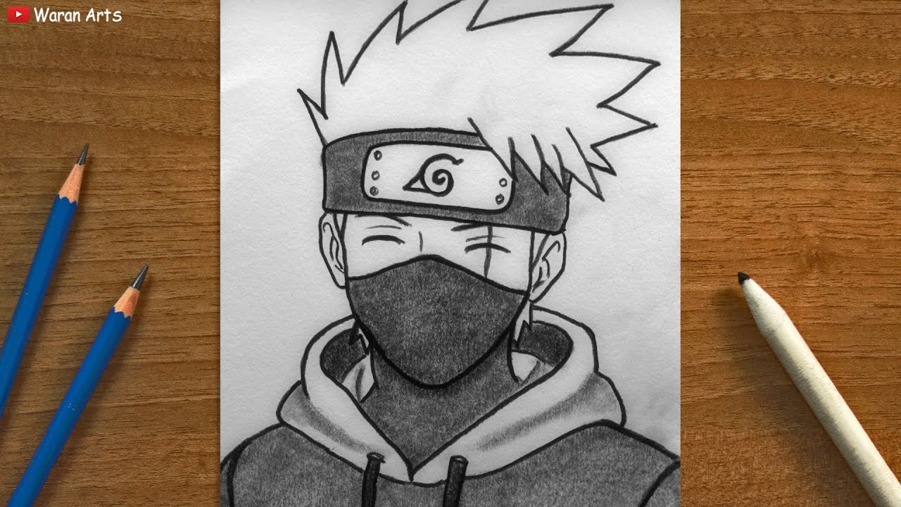 Easy Anime Drawing || How to Draw Naruto step by step || Kakashi Drawing Tutorial for beginners