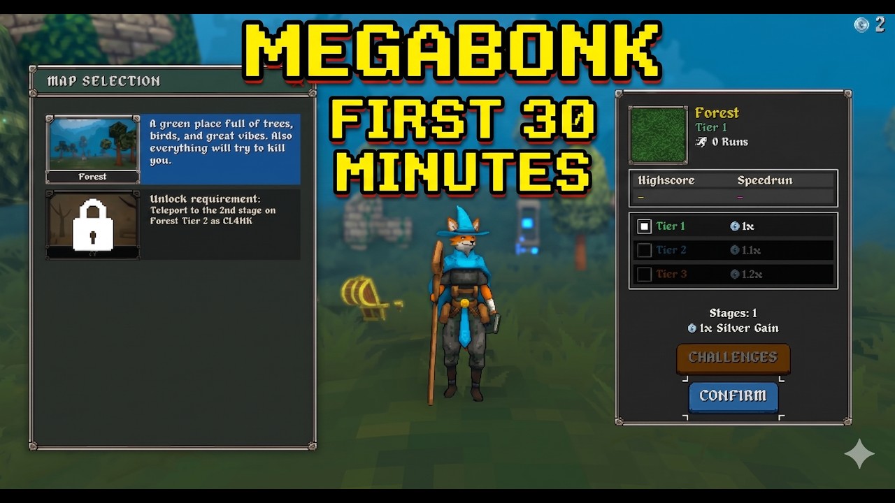 They have a cute mage fox in Megabonk! [First 30 Minutes] [No Commentary]