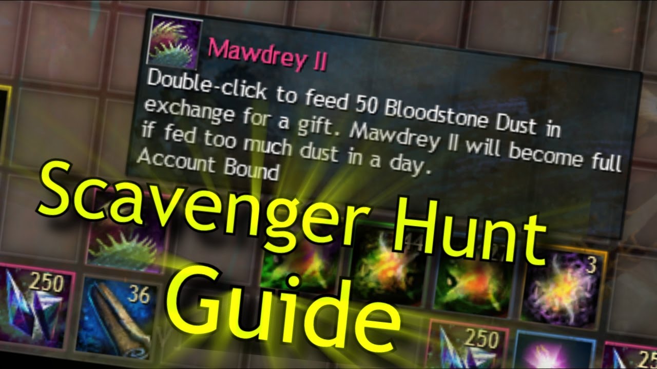 Guild Wars 2 Crafting Mawdrey II Scavenger Hunt Guide