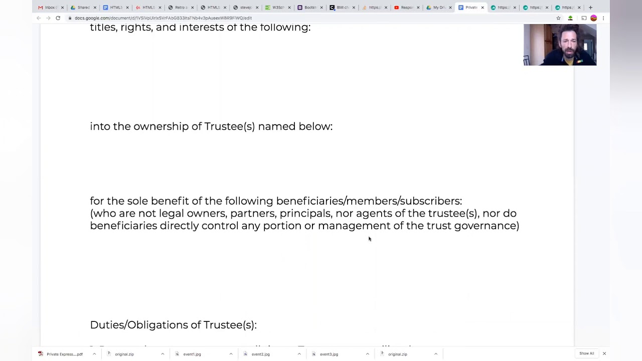 Private Express Trust Under the Common Law - Law Merchant-Trust Indenture Template- Not Legal Advice