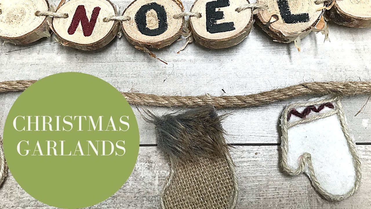 DIY RUSTIC CHRISTMAS GARLANDS  FARMHOUSE SCANDINAVIAN COZY SCANDI DECOR  II SEASONAL GARLAND DIY