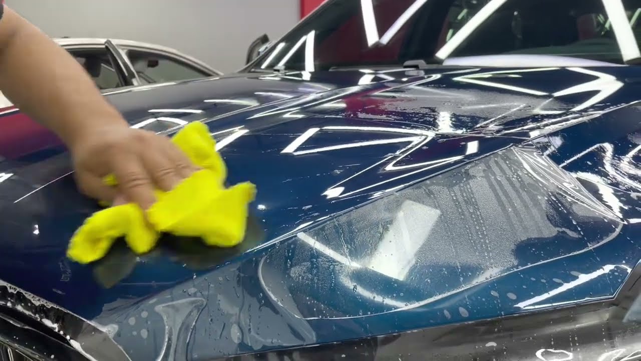 How to install paint protection film on the hood of the car, only 50 cm #car #ppf @ahmadmuhamadrusdi