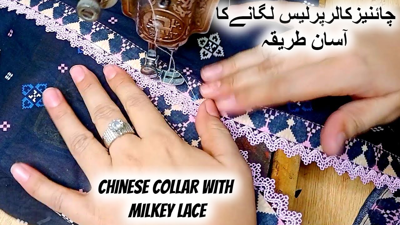 Chinese Collar Cutting & Stitching for Beginner's | Overlap V Collar Neck Design