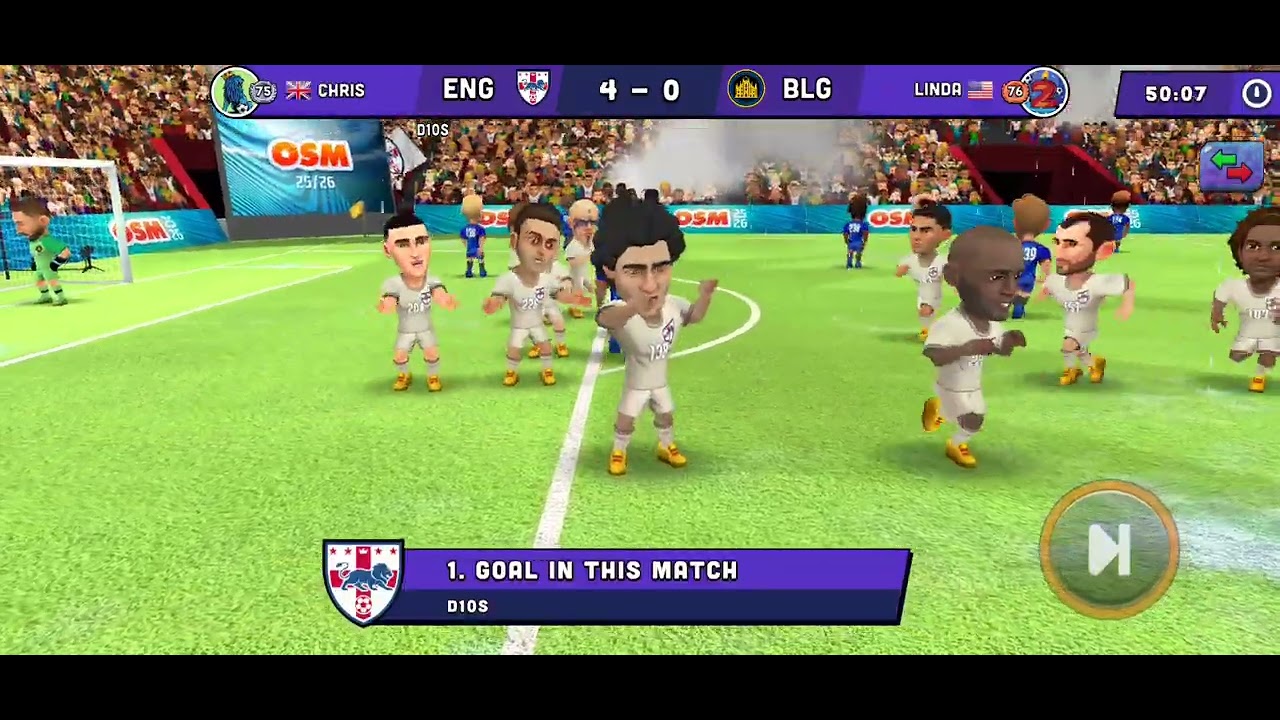 Twistedchris 🇬🇧 Vs Linda 🇺🇲 at Grand Court Stadium Mini Football