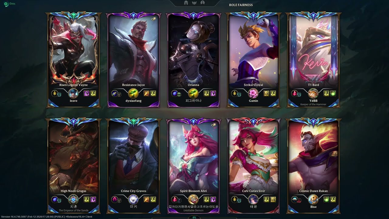 BLG Viper Rakan 3/5/29 vs Bard | Challenger 1435LP S16 KR | Cosmic Dawn Rakan Skin Gameplay