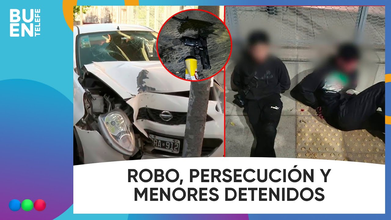 PERSECUCIÓN y CHOQUE: Dos chicos de 14 y 15 años fueron DETENIDOS - #BuenTelefe
