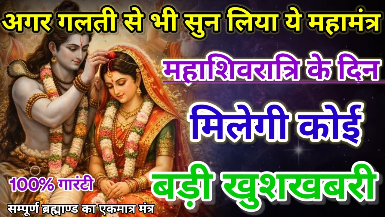 धीमी आवाज में चलाकर छोड़ दें, फिर देखो पूरी दुनिया आपके तलवे चाटेगी, अपार धन प्राप्त होगा #mantra