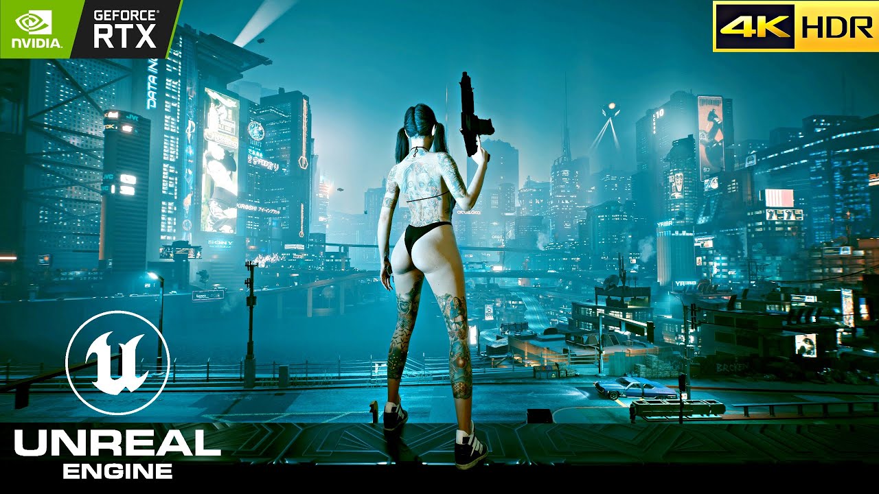 Cyberpunk 2077 UNREAL ENGINE 5 REMASTER! 2022 New RTX 3090 Ti UE5 Level Graphics Mod!? 4k Resolution