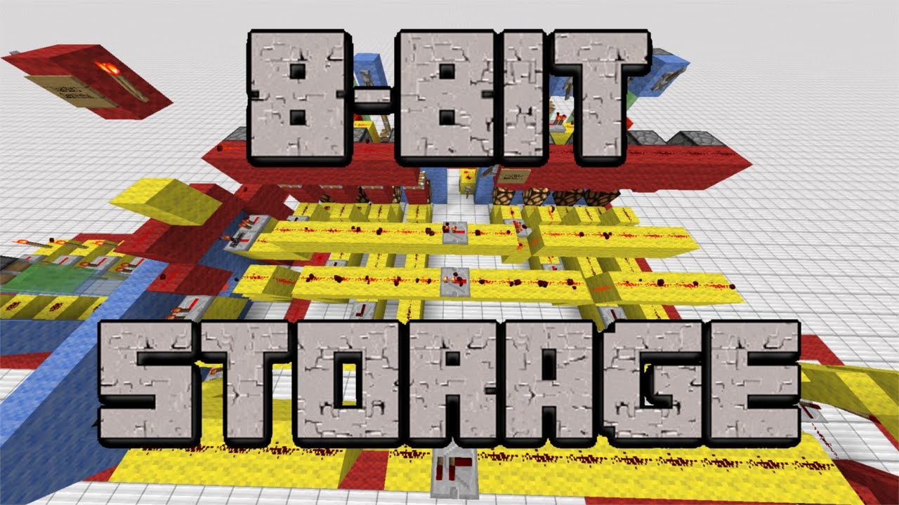8-bit Hard Drive in Minecraft  (1 Byte Storage System)