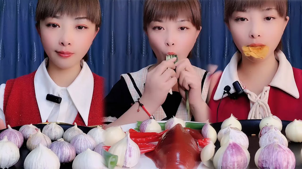 Garlic chili Spicy Food🌶️🌶️| ASMR Mukbang Garlic Chili Crispy eating show *FOOD VIDEOS