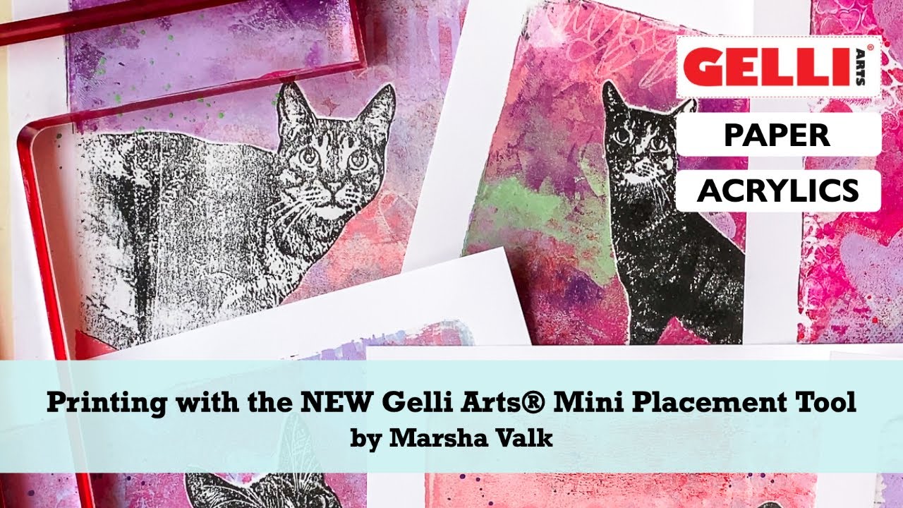 Gel Printing Valentine's with the NEW Mini Placement Tool by Marsha Valk