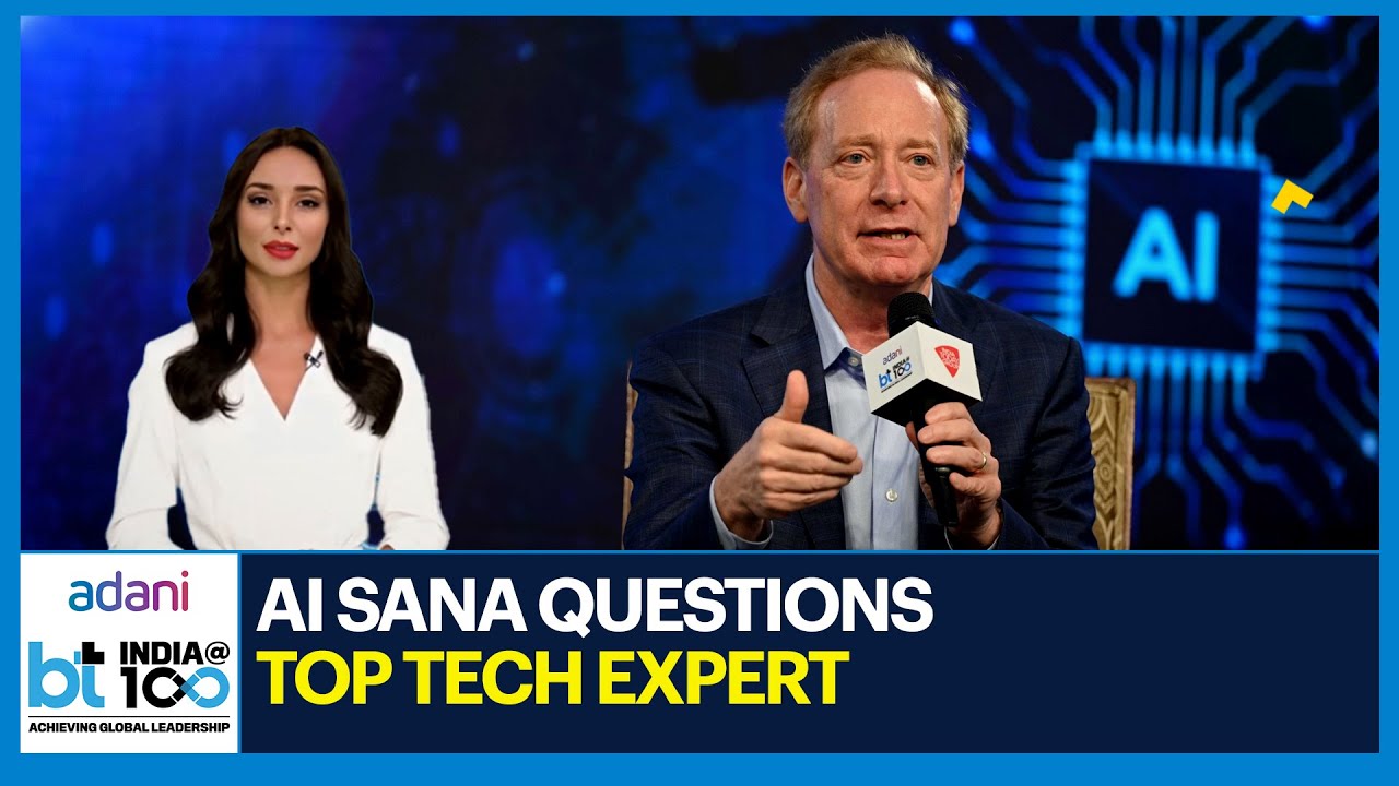 AI Insights: Microsoft's Brad Smith In Conversation With AI Anchor Sana