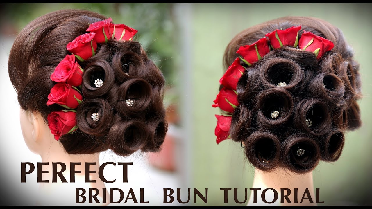 Perfect Bridal Bun | Bridal Juda Kaise Banaye | Ladies Hair Style Tutorials 2018 | Fancy Judha kaise