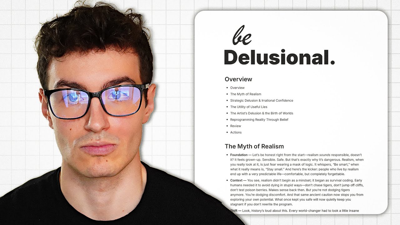 how to achieve anything by being delusional.