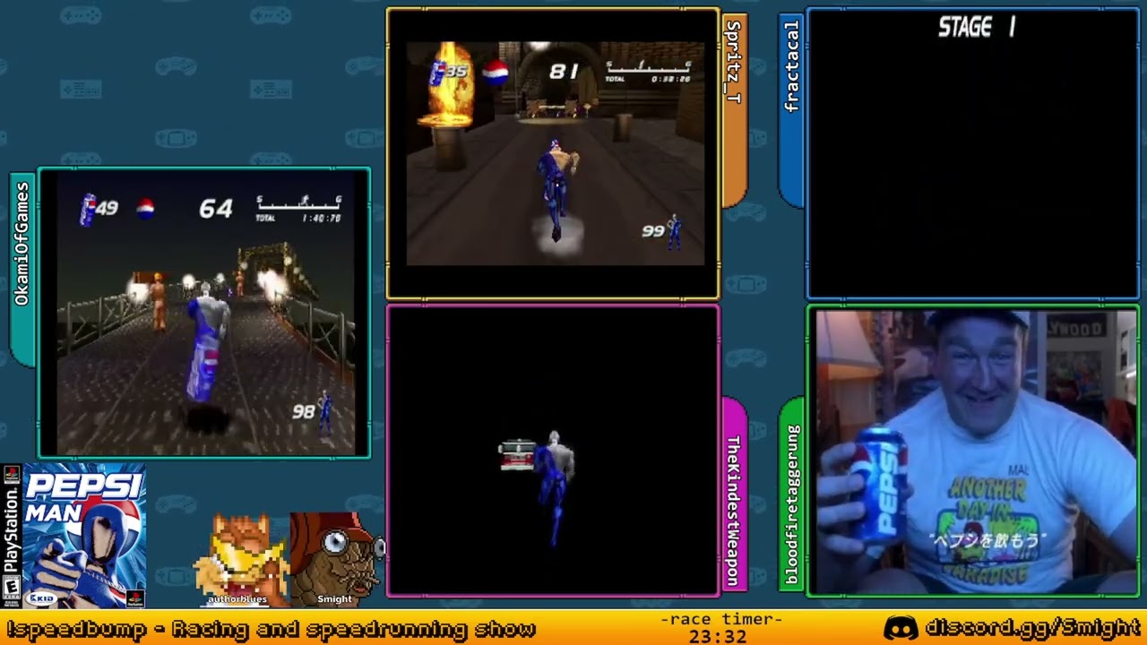 Mystery Race of Pepsi Man, on SpeedBump