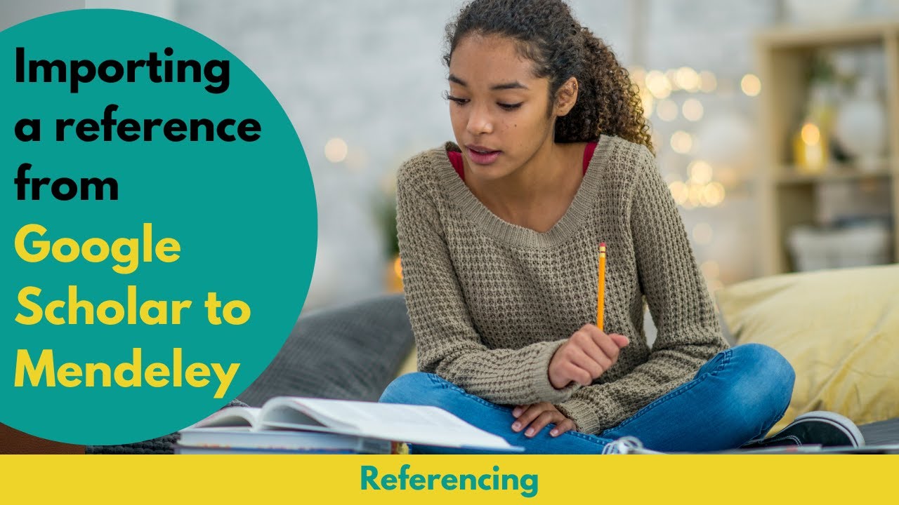 Importing a reference from Google Scholar to Mendeley