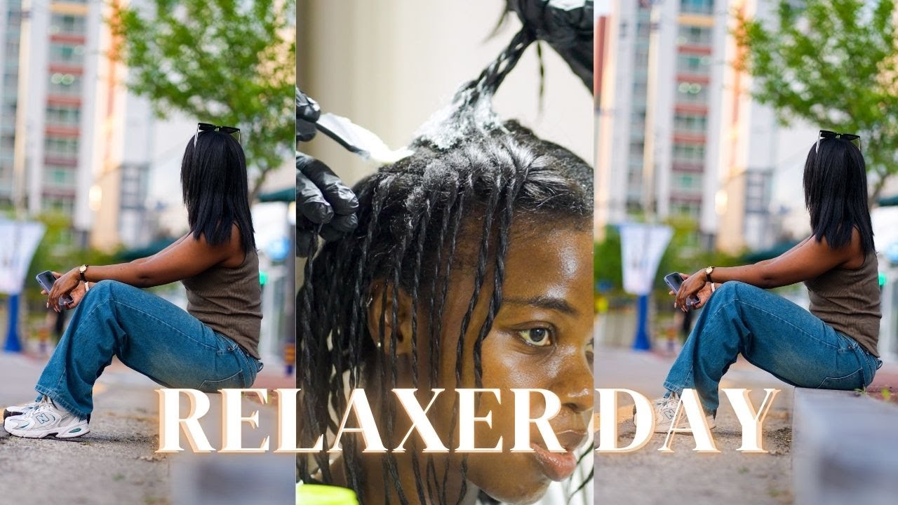 How I Relaxed My Hair From Home / Living In Korea / Relaxer Routine / South African YouTuber / Samu
