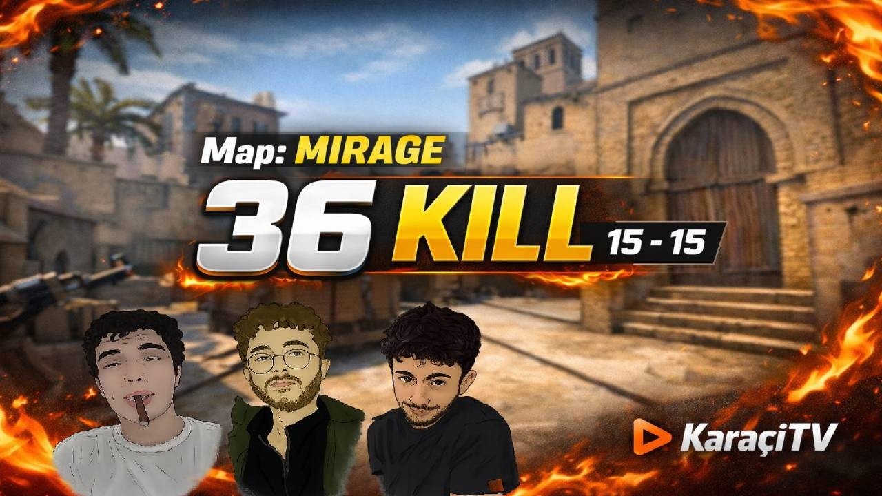 COUNTER STRIKE 2 - SEÇKİN MIRAGE- 36 KILL! (sonu hüsran)